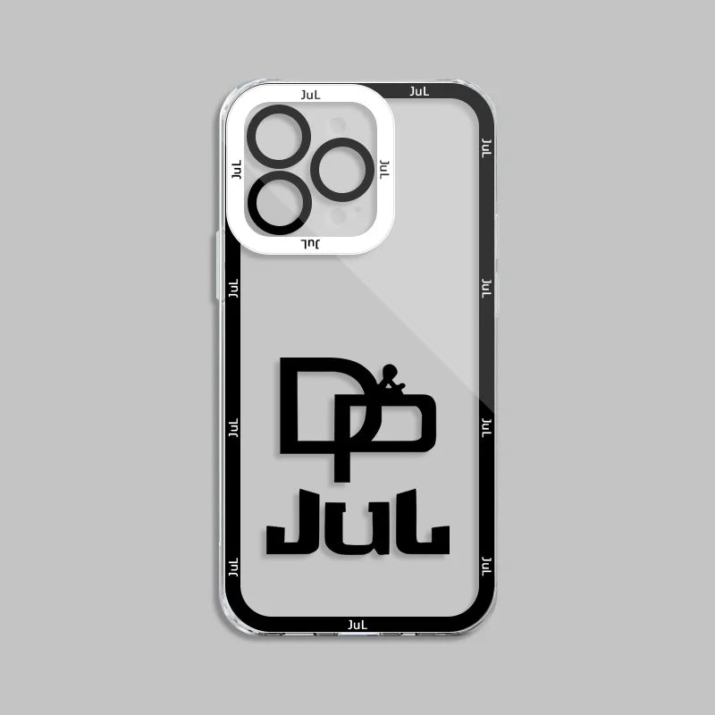 Funda protectora compatible con iPhone transparente JUL