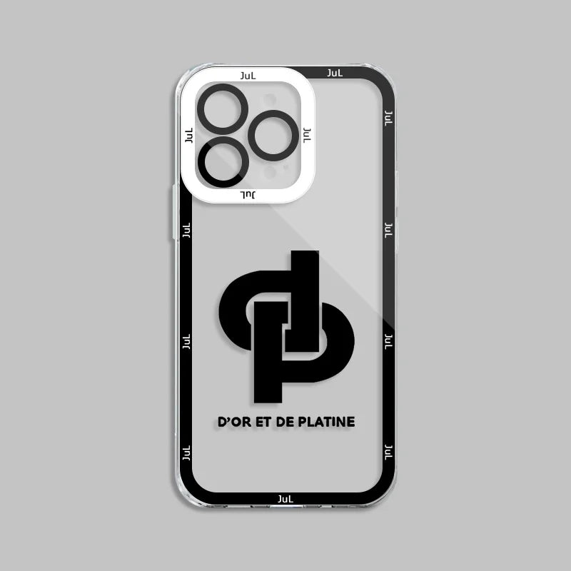 Funda protectora compatible con iPhone transparente JUL