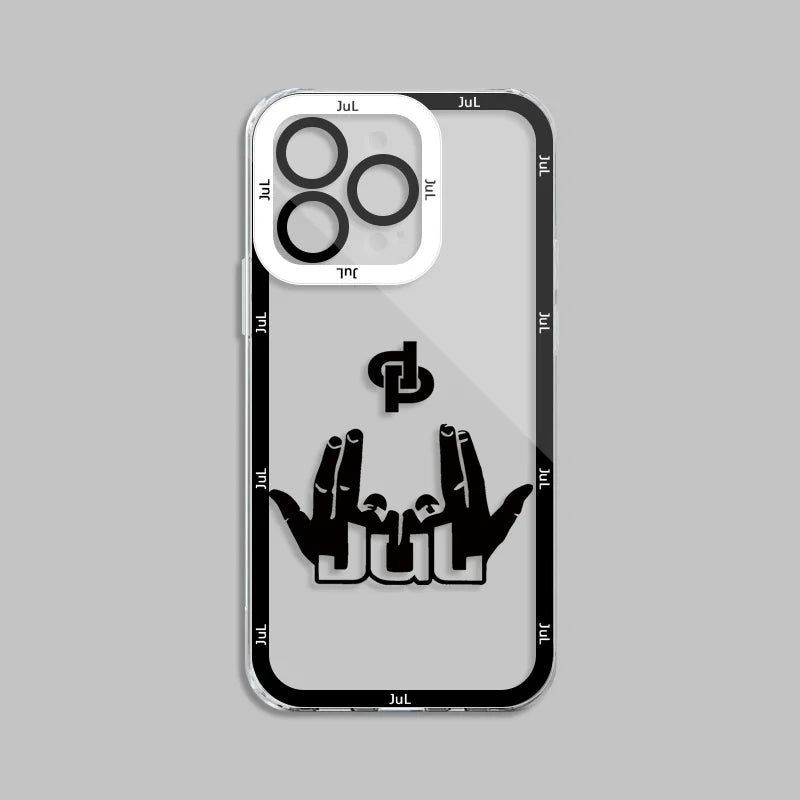 Funda protectora compatible con iPhone transparente JUL