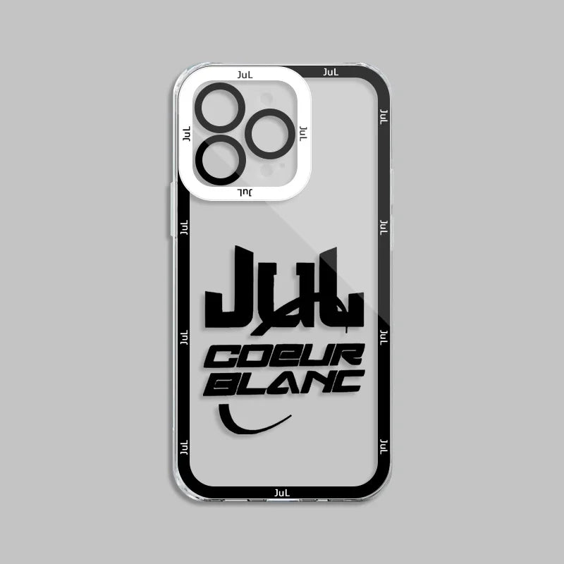 Funda protectora compatible con iPhone transparente JUL